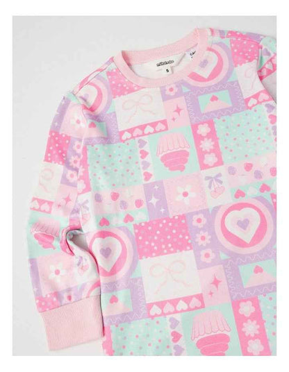Cosy Knit Patchwork Pyjamas in Assorted
