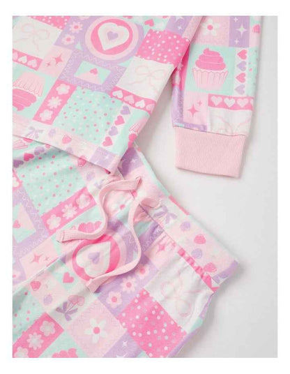 Cosy Knit Patchwork Pyjamas in Assorted