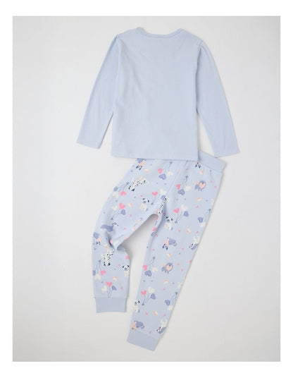 Milkshake Knit/Fleece Dogs Pyjamas in Light Blue