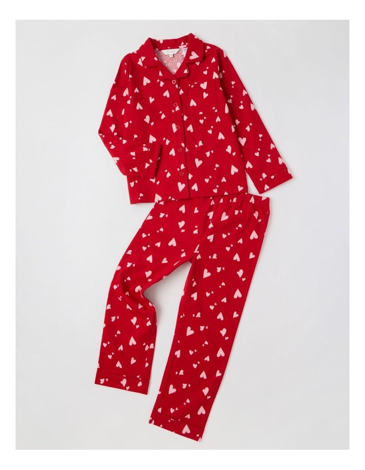 Woven Hearts Pyjamas in Red