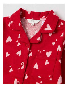 Woven Hearts Pyjamas in Red