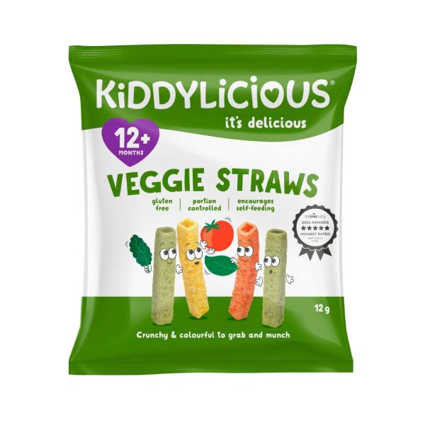 KIDDYLICIOUS VEGGIE STRAWS 12G