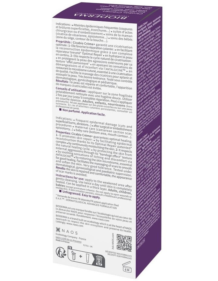 Cicabio Creme+ Restorative Soothing Cream - 40ml