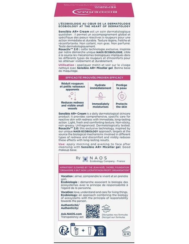 Sensibio AR+ Soothing And Strengthening Anti-Redness Moisturiser 40ml