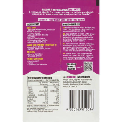 Mingle Crave This Chilli Con Carne Recipe Base 30g