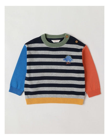 Ollie Stripe Knitted Jumper in Multi