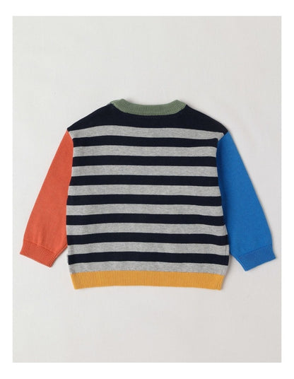 Ollie Stripe Knitted Jumper in Multi