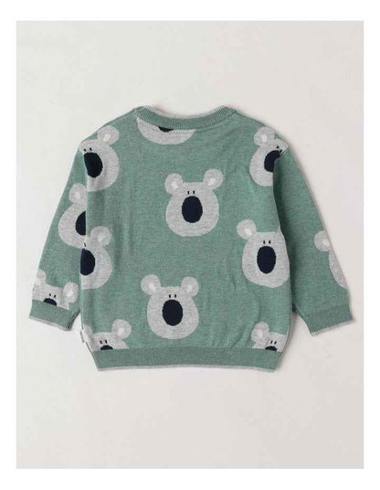 Lexi Koala Jacquard Jumper in Green