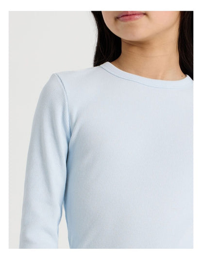 The Edit Rib Tee in Blue