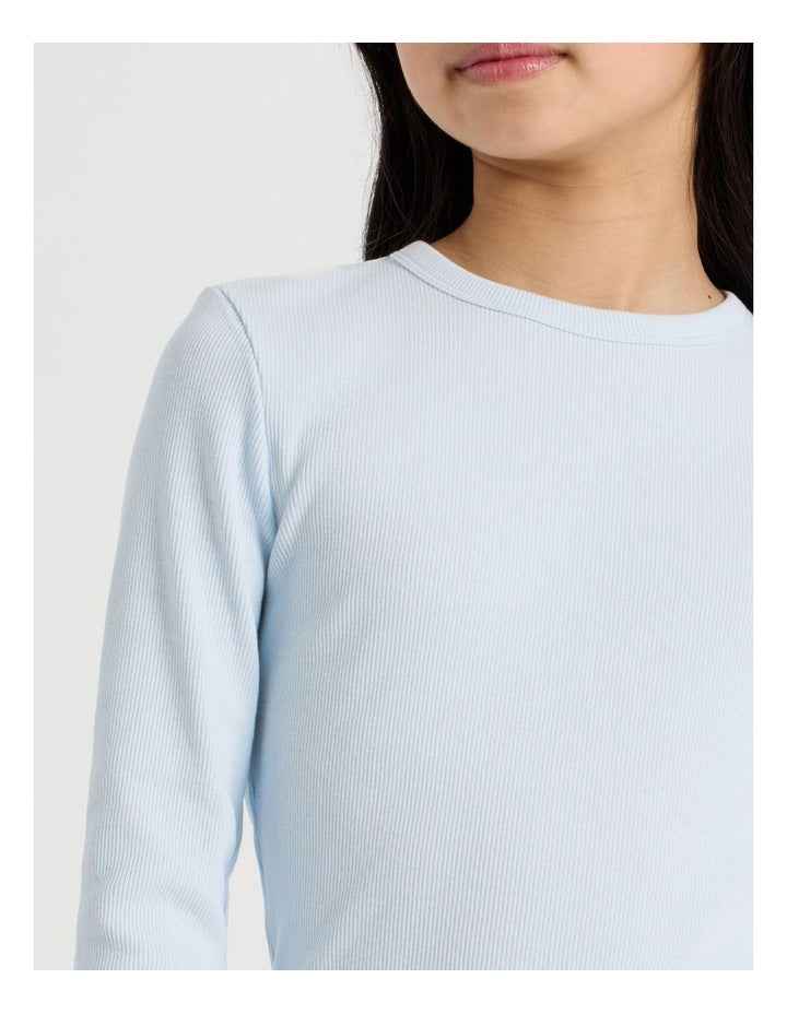 The Edit Rib Tee in Blue