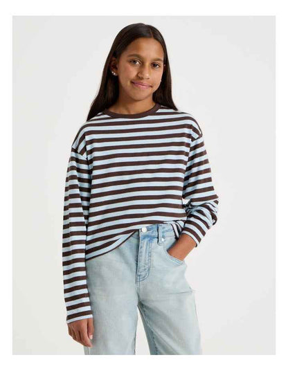 Oversized Stripe Tee in Multi