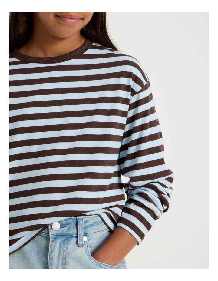 Oversized Stripe Tee in Multi