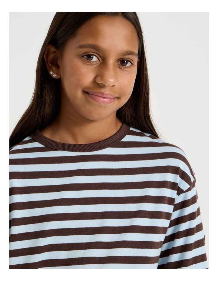 Oversized Stripe Tee in Multi