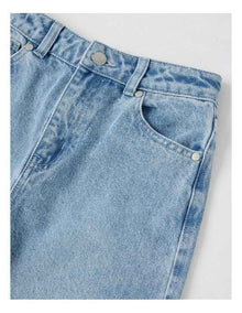 High Rise Wide Leg Jean in Mid Denim