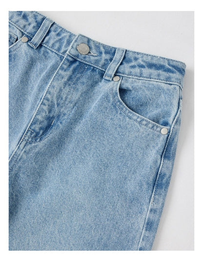 High Rise Wide Leg Jean in Mid Denim