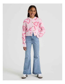 High Rise Flare Jeans in Mid Denim