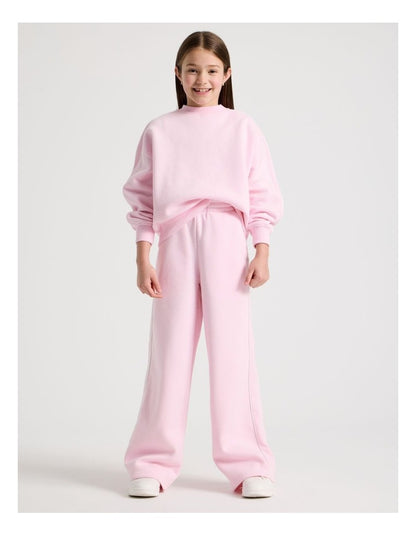 Sunday Club Straight Leg Trackpants in Pink