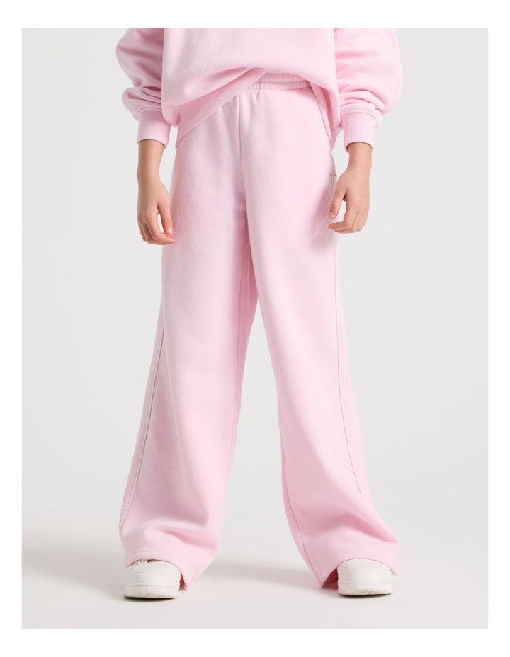 Sunday Club Straight Leg Trackpants in Pink