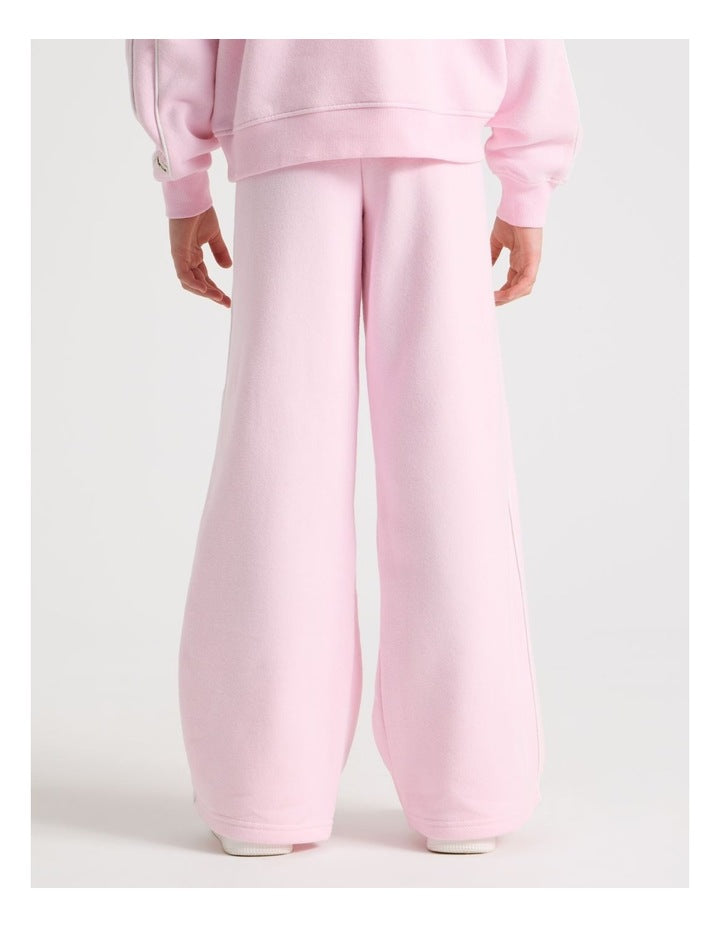 Sunday Club Straight Leg Trackpants in Pink