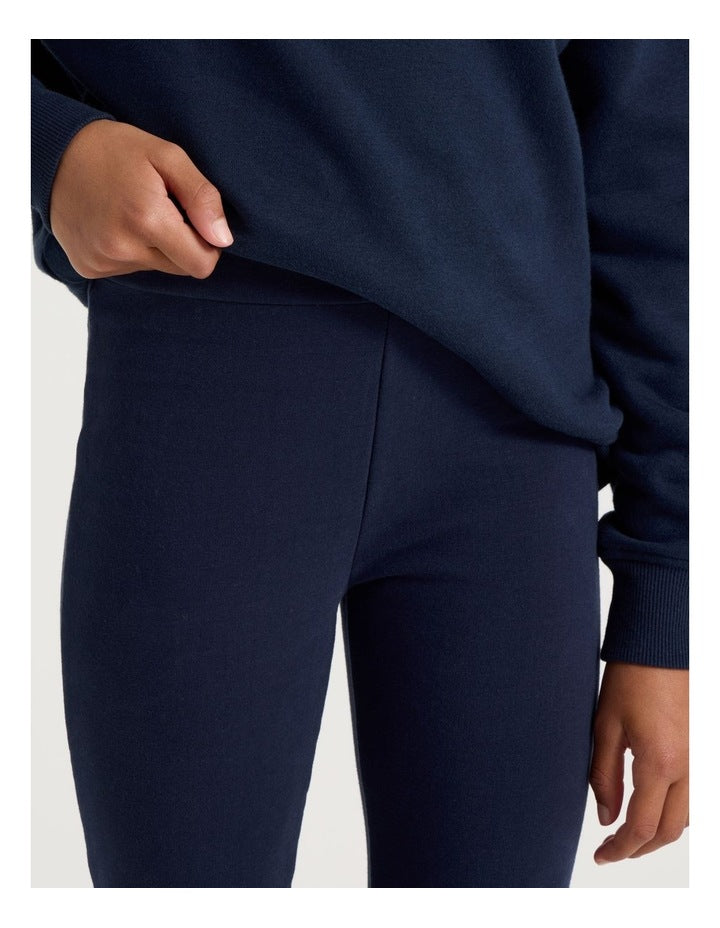 Fleece Lined Legging in Navy
