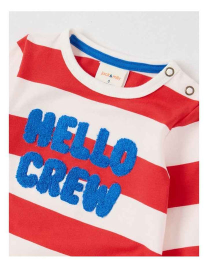 Lachie Hello Crew Boucle Bodysuit in Blue