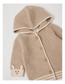 Naturals Newborn Milo Knit Cardigan in Light Brown
