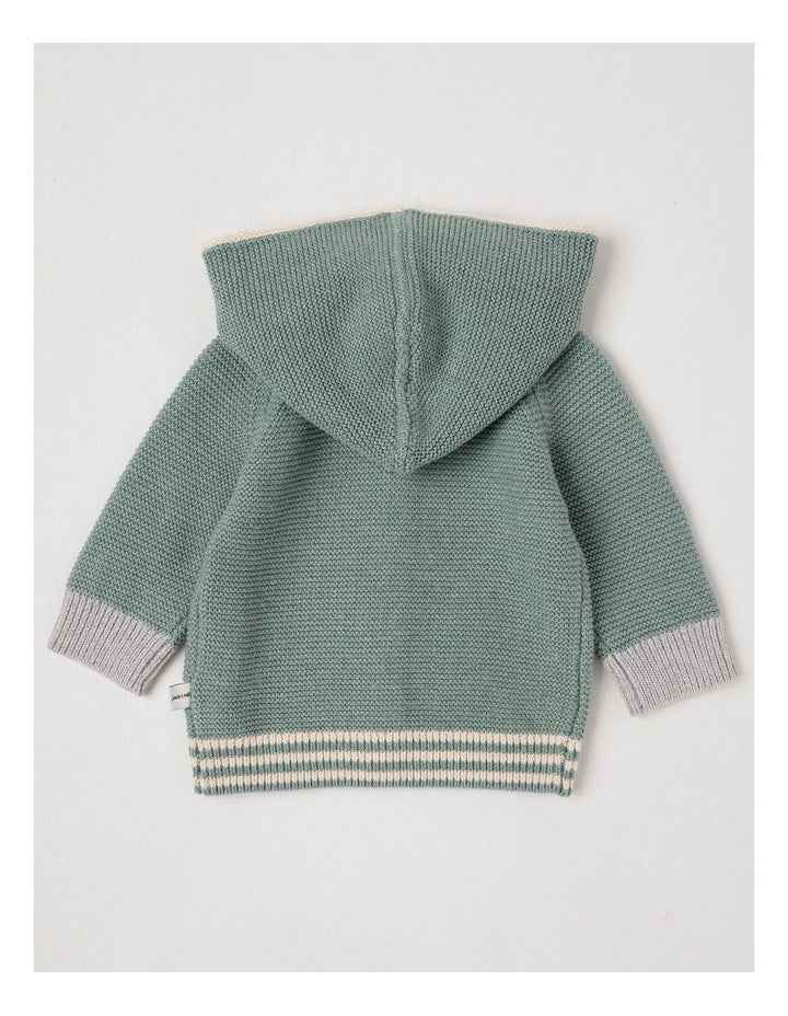 Naturals Newborn Milo Knit Cardigan in Green