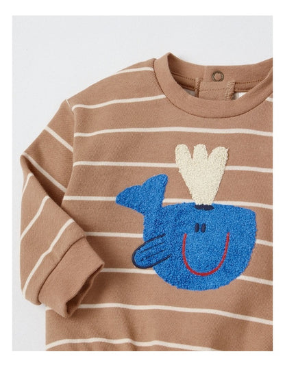 Clay Boucle Whale Top and Pant Set in Assorted