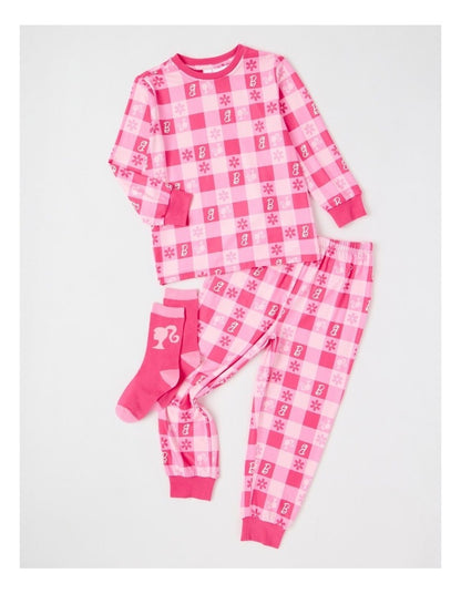Cosy Knit Pyjama With Socks in Pink