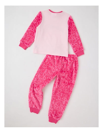Barbie Fleece Knit Pyjama With Socks in Pink