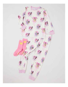 Cosy Knit Pyjama With Socks in Cream