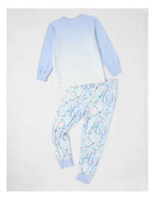 Cosy Knit Pyjama With Socks in Baby Blue