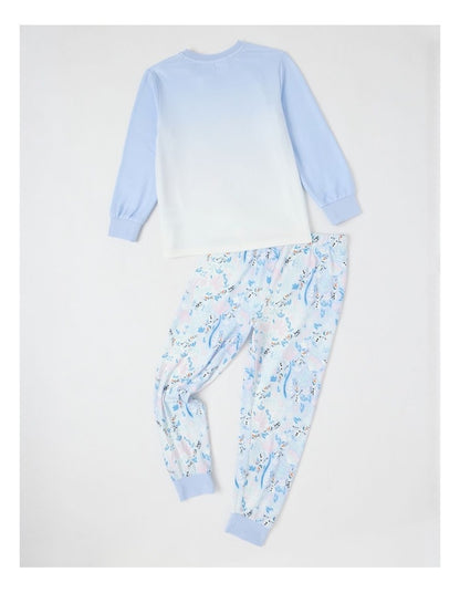 Cosy Knit Pyjama With Socks in Baby Blue