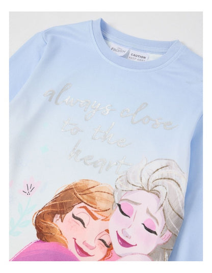 Cosy Knit Pyjama With Socks in Baby Blue