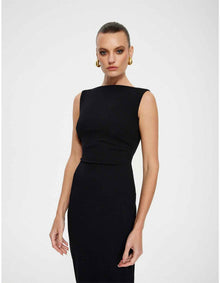 Verona Stretch Crepe Low Back Evening Gown
