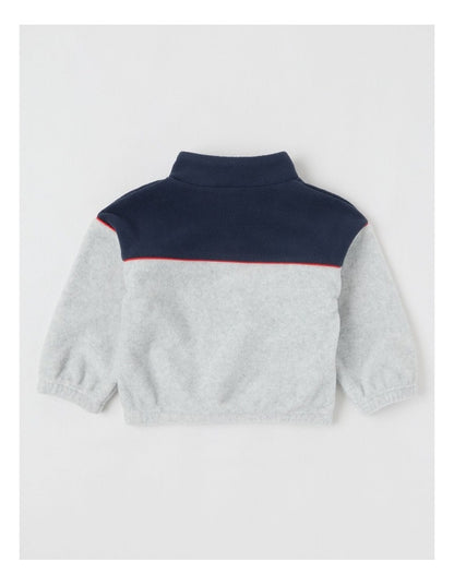 Skipper Microfleece 1/4 Zip Sweat in Grey