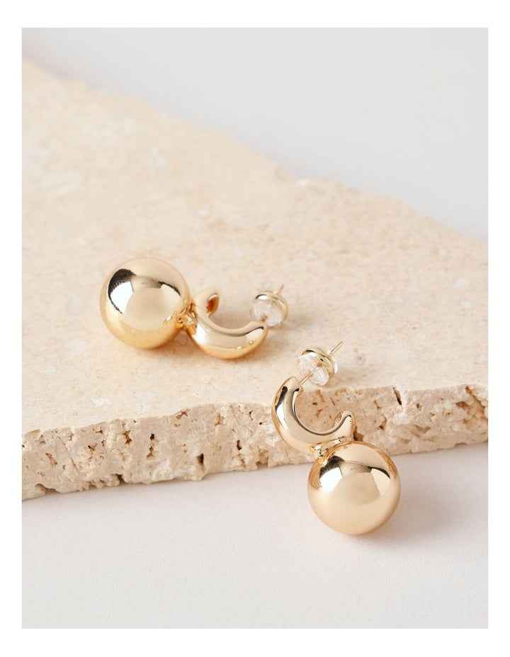 Gold Sphere Earring in Gold