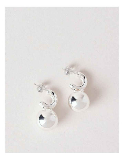 Silver Sphere Earring in Silver