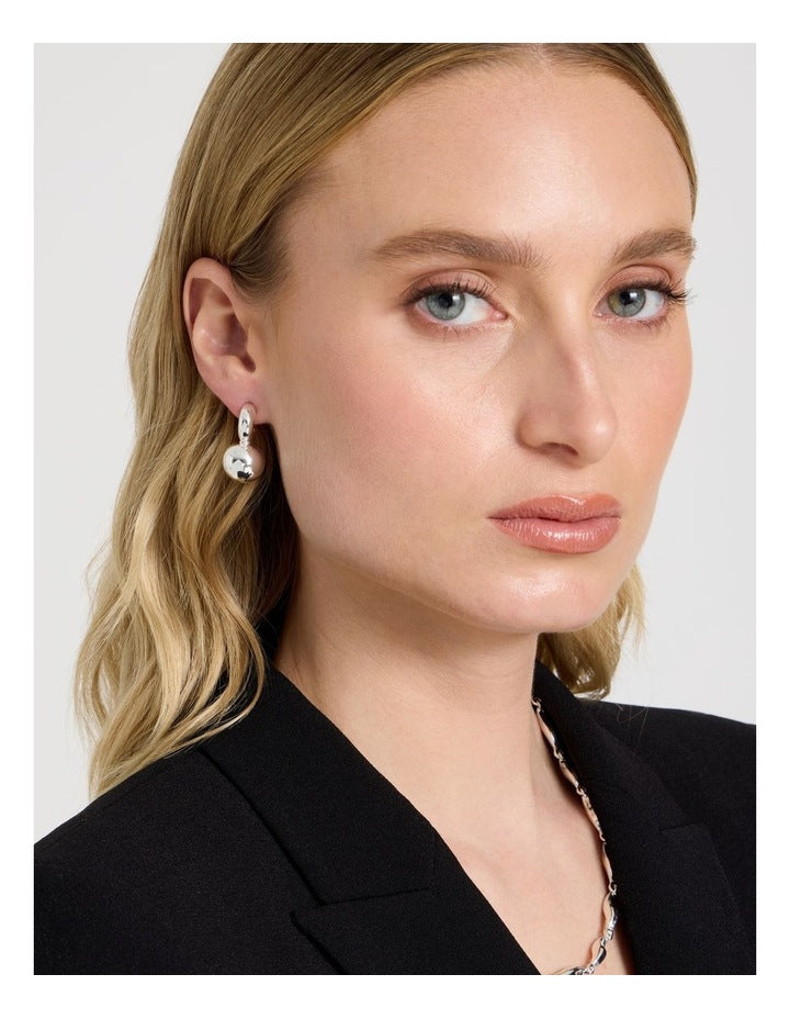 Silver Sphere Earring in Silver