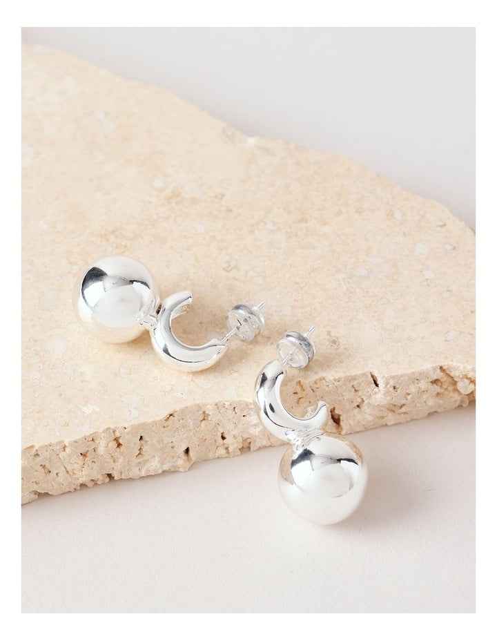 Silver Sphere Earring in Silver