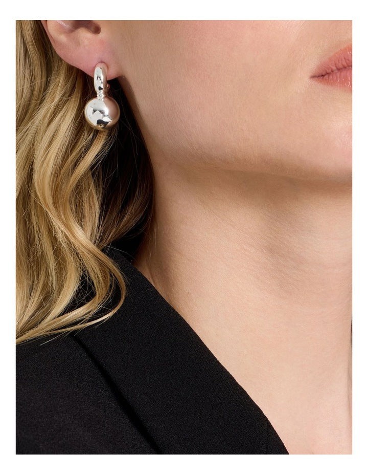 Silver Sphere Earring in Silver