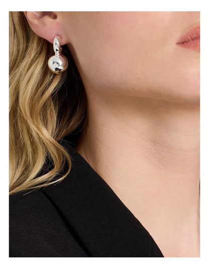 Silver Sphere Earring in Silver