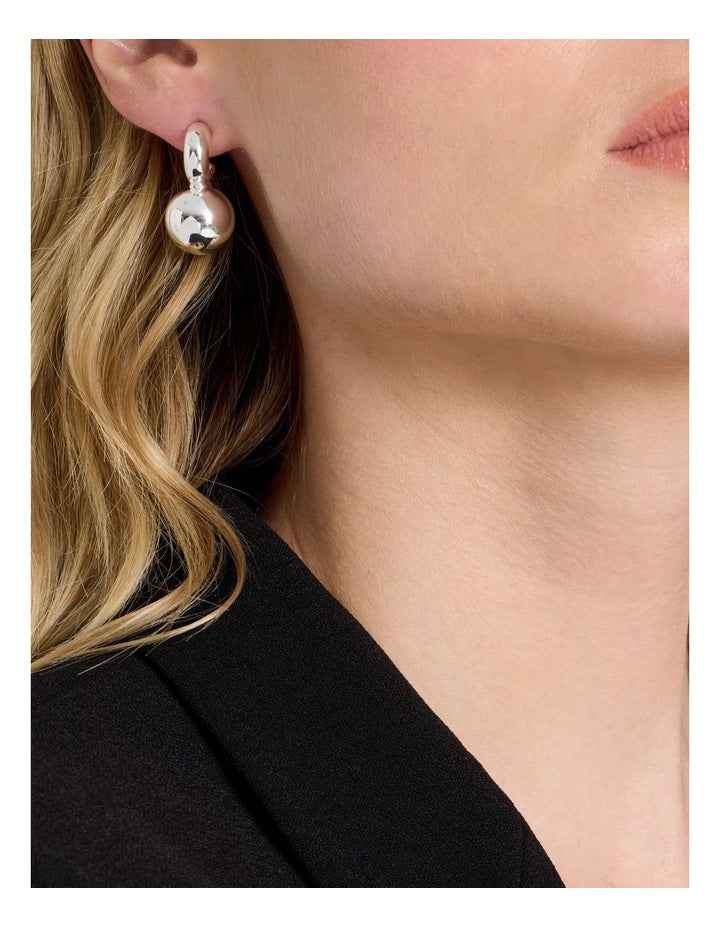 Silver Sphere Earring in Silver