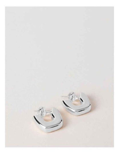Silver Twist Hoop Earring in Silver