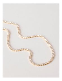 Cubic Zirconia Tennis Necklace in Gold