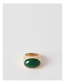 Gold and Jade Stone Ring in Gold