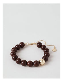 Semi Precious Tiger Eye Bracelet in Brown
