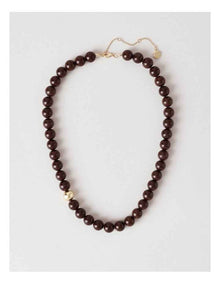 Semi Precious Necklace in Brown