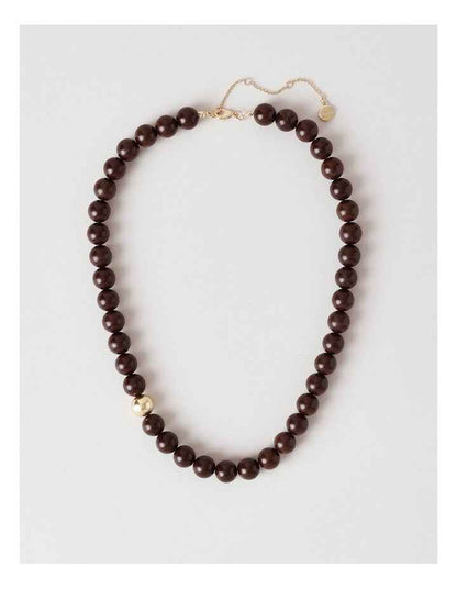 Semi Precious Necklace in Brown