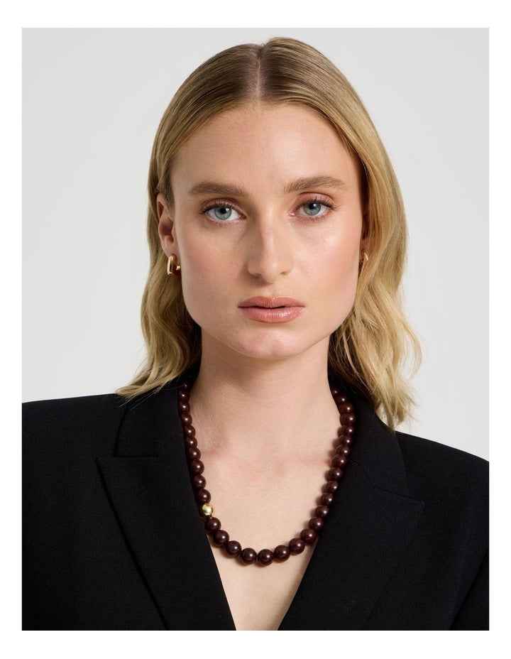 Semi Precious Necklace in Brown